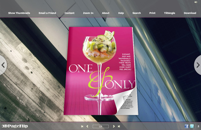 City Sky Style Theme for 3D Page Turning Book