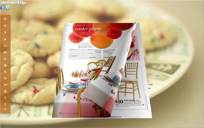 Cookies Style Theme for 3D Page Turning Book