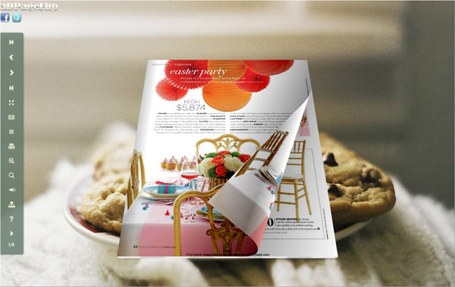 Cookies Style Theme for 3D Page Turning Book