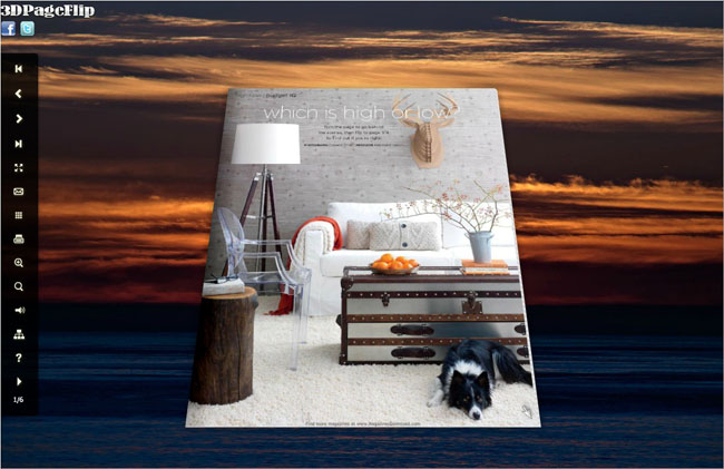 dawn Style Theme for 3D Page Turning Book