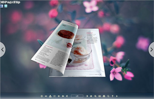 Early Spring Style Theme for 3D Page Turning Book