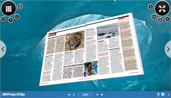 Ice Style Theme for 3D Page Turning Book