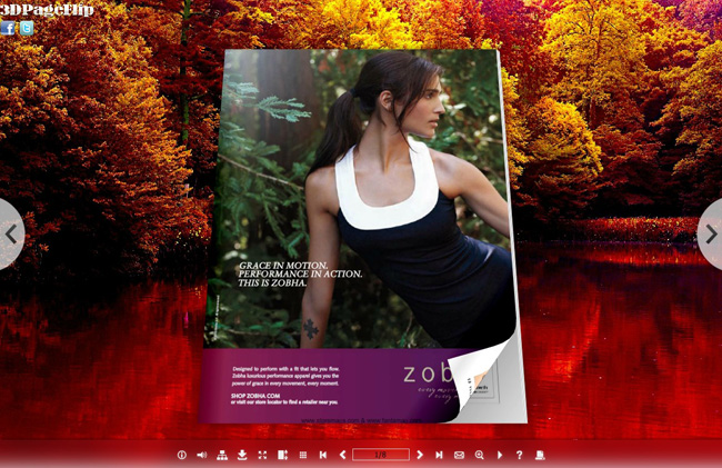 Windows 7 Red Tree Style Theme for 3D Book 1.0 full