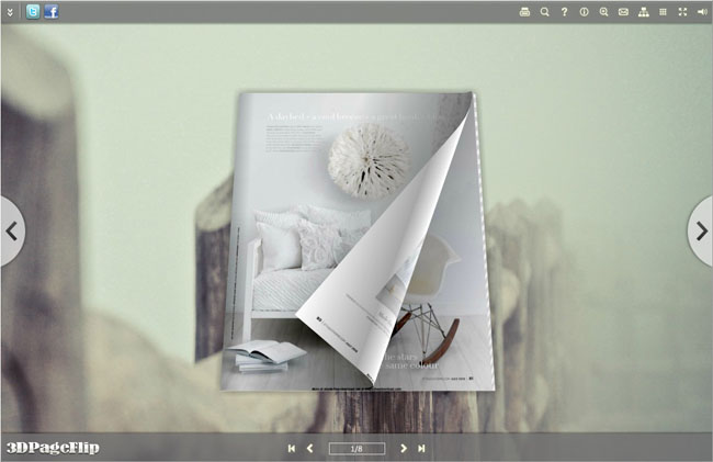 Woody Style Theme for 3D Page Turning Book