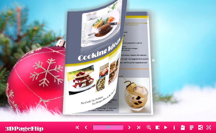 Windows 8 Free 3DPageFlip Flash Catalog Templates for Christmas full