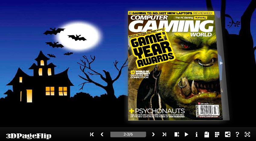 Windows 8 3DPageFlip Flash Catalog Templates for Halloween full