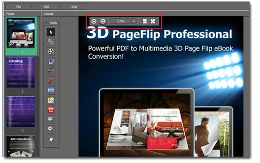 How to get suitable page size in editor for 3D eBook?