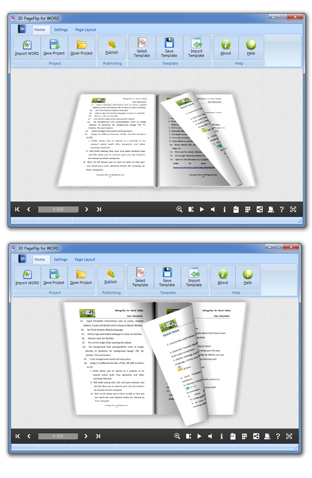 screenshots for FlipBook maker for Word